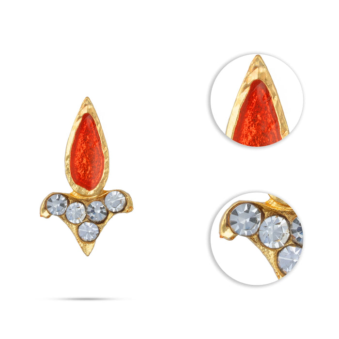 Stone Pottu - 0.75 x 0.5 Inches | Stone Bindi / Stone Tilak for Deity Decor