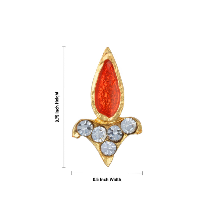 Stone Pottu - 0.75 x 0.5 Inches | Stone Bindi / Stone Tilak for Deity Decor
