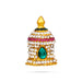 Stone Kireedam - 2 x 1 Inches | Multicolour Stone Kiridam/ Round Stone Crown for Deity/ 20 Gms Approx - Head & Face Accessories