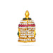 Stone Kireedam - 2 x 1 Inches | Multicolour Stone Kiridam/ Round Stone Crown for Deity/ 20 Gms Approx - Head & Face Accessories