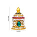 Stone Kireedam - 2 x 1 Inches | Multicolour Stone Kiridam/ Round Stone Crown for Deity/ 20 Gms Approx - Head & Face Accessories