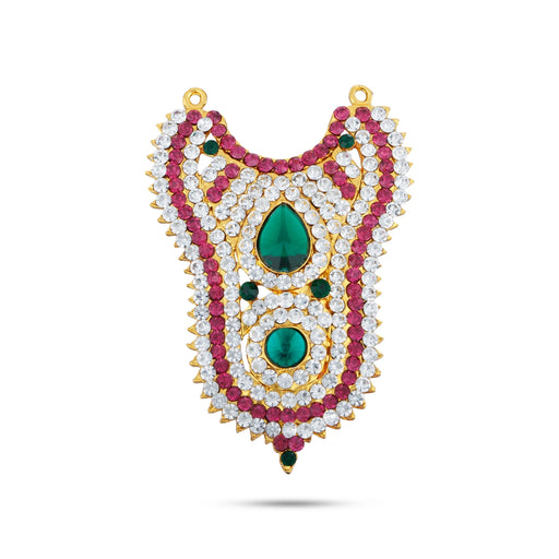 Stone Haram - 3 Inches | Multicoloured Stone Necklace/ Stone Jewellery for Deity Decor - Neck & Body Accessories