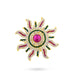 Stone Sun And Moon Pair - 3 x 4 Inches | Hair Accessories/ Sun Moon Stone Jewellery For Deity - Head & Face Accessories
