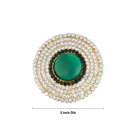 Stone Pottu - 2 Inches | Multicolour Stone Bindi for Deity Decor/ 15 Gms Approx - Head & Face Accessories