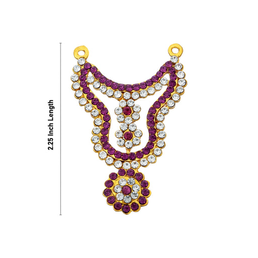 Stone Haram - 2.25 Inches | Stone Necklace/ Stone Jewellery for Deity Decor - Neck & Body Accessories
