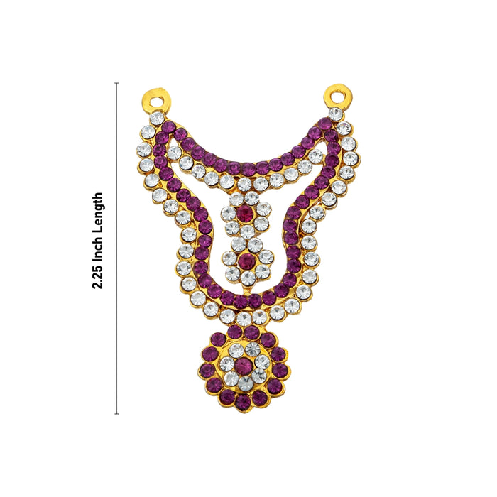 Stone Haram - 2.25 Inches | Stone Necklace/ Stone Jewellery for Deity Decor - Neck & Body Accessories