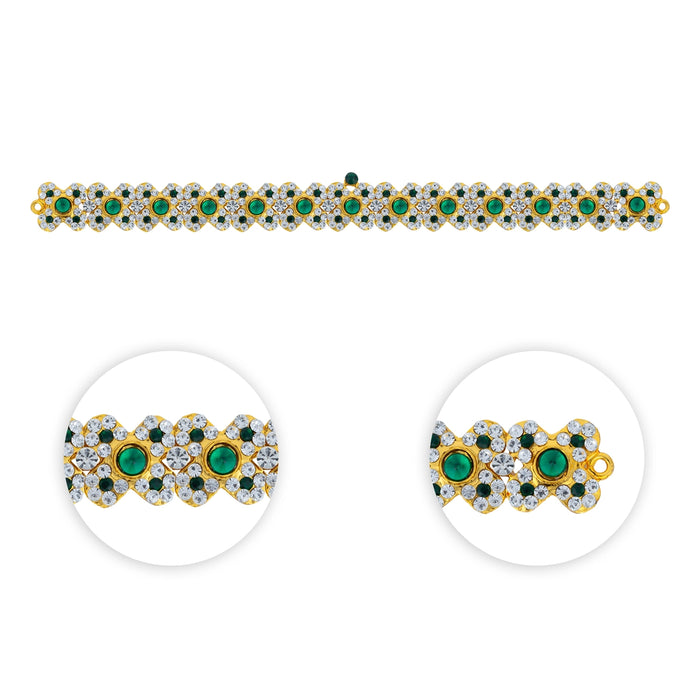 Hip Belt - 10 Inches | Waist Belt/ Stone Belt/ Stone Jewellery/ Artificial Jewelry For Deity Decor - Waist & Leg Accessories