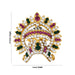 Half Stone Kireedam With Arch - 1.5 X 1 Inch | Multicolour Stone Crown/ Mukut/ Half Stone Kiridam For Deity - Head & Face Accessories