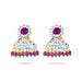 Stone Earring Pair - 1 Inch | Stud Earring/ Stone Karnapathiram for Deity/ 5 Gms Approx - Head & Face Accessories