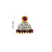 Stone Earring Pair - 0.5 Inch | Stud Earring/ Multicolour Stone Karnapathiram for Deity/ 5 Gms Approx - Head & Face Accessories