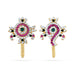 Shankh Chakra Pair - 2 x 1.25 Inches | Multicolour Stone Shanka Chakra/ Artificial Jewelry for Deity - Deity Accessories