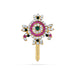 Shankh Chakra Pair - 2 x 1.25 Inches | Multicolour Stone Shanka Chakra/ Artificial Jewelry for Deity - Deity Accessories