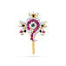 Shankh Chakra Pair - 2 x 1.25 Inches | Multicolour Stone Shanka Chakra/ Artificial Jewelry for Deity - Deity Accessories