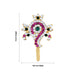 Shankh Chakra Pair - 2 x 1.25 Inches | Multicolour Stone Shanka Chakra/ Artificial Jewelry for Deity - Deity Accessories