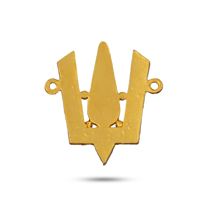 Stone Vishnu Tilak - 2.75 x 2.5 Inches | V Shape Stone Namam/ Perumal Namam for Deity/ 30 Gms Approx - Head & Face Accessories