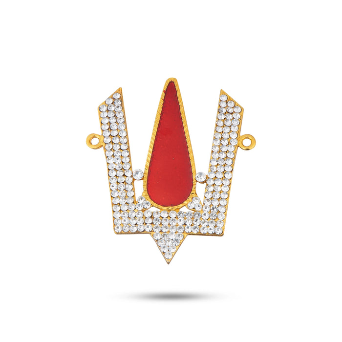 Stone Vishnu Tilak - 2.5 x 2 Inches | V Shape Stone Namam/ Perumal Namam for Deity/ 20 Gms Approx - Head & Face Accessories