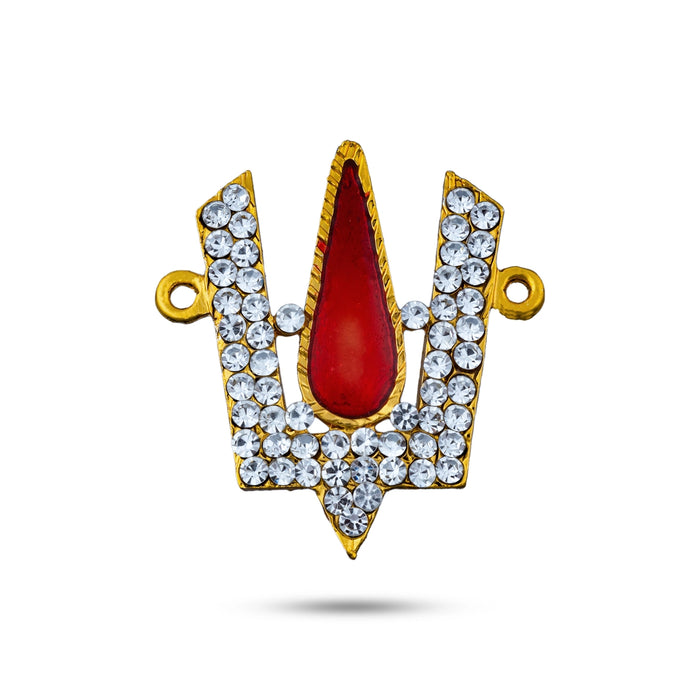 Stone Vishnu Tilak - 1.75 x 1.5 Inches | V Shape Stone Namam/ Perumal Namam for Deity/ 10 Gms Approx - Head & Face Accessories