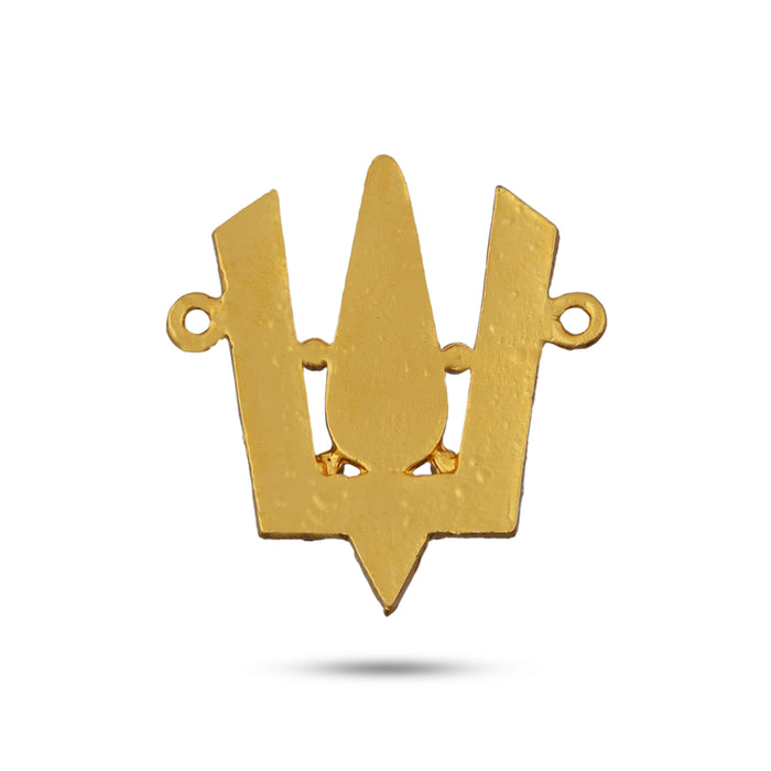 Stone Vishnu Tilak - 1.75 x 1.5 Inches | V Shape Stone Namam/ Perumal Namam for Deity/ 10 Gms Approx - Head & Face Accessories