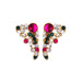 Stone Earring - 1 x 0.5 Inches | Stone Ear Studs/ Karnapathiram/ Multicolour Stone Jewellery for Deity - Head & Face Accessories
