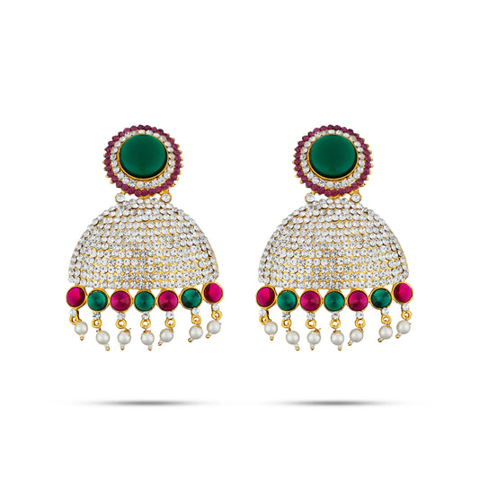Stone Earring Pair for Varalakshmi Vratham