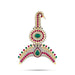 Multicolour Stone Crown - 7 X 5 Inches | Thura Kireedam/ Mukut/ Kiridam/ Artificial Jewelry For Deity - Head & Face Accessories