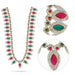 Five Step Stone Haram - 15 Inches | Multicolour Stone Jewellery/ Artificial Jewelry for Deity - Neck & Body Accessories