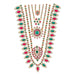 Stone Necklace & Stone Haram Set- 24 Inches | 5 Step& Multicolour Stone Jewellery/ Artificial Jewelry For Deity - Neck & Body Accessories