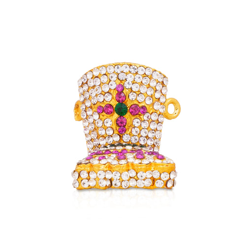 Stone Padham - 1.25 x 1.25 Inches | Multicoloured Stone Padam/ Stone Leg for Deity Decor/ 40 Gms Approx - Waist & Leg Accessories