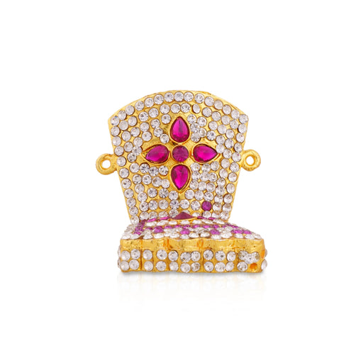 Stone Padham - 1.75 x 1.75 Inches | Multicoloured Stone Padam/ Stone Leg for Deity Decor/ 75 Gms Approx - Waist & Leg Accessories