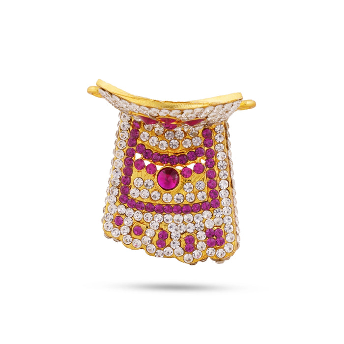 Stone Padham - 1.75 x 1.75 Inches | Multicoloured Stone Padam/ Stone Leg for Deity Decor/ 75 Gms Approx - Waist & Leg Accessories