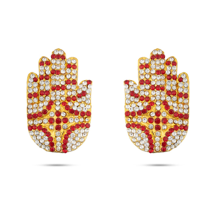 Stone Hastham Pair - 2 x 1.25 Inches | Stone Hand/ Stone Jewellery for Deity/ 30 Gms Approx