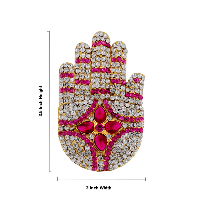 Stone Hastham Pair - 3.5 x 2 Inches | Stone Hand / Stone Jewellery for Deity Decor - Deity Accessories
