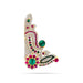 Stone Earring - 5 x 3 Inches | Ear Set / Stone Studs / Karnapathakam/ Multicolour Stone Ear Ring for Deity - Head & Face Accessories