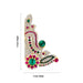 Stone Earring - 5 x 3 Inches | Ear Set / Stone Studs / Karnapathakam/ Multicolour Stone Ear Ring for Deity - Head & Face Accessories
