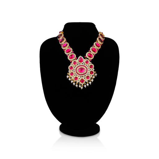 Stone Necklace - 7.5 x 3.5 Inches | Multicolour Stone & Beads Design Stone Jewellery/ Stone Haram for Deity - Neck & Body Accessories