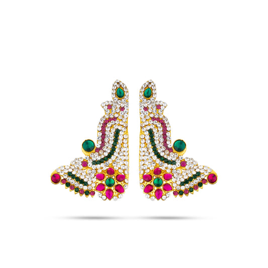 Multicolour Stone Earring for Deity , Varalakshmi Vratham
