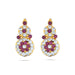 Stone Earring Pair - 1 x 0.5 Inches | Stud Earring/ Stone Karnapathiram for Deity Decor/ 10 Gms Approx - Head & Face Accessories