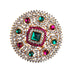 Rakodi - 3 Inches Dia | Hair Accessories/ MultiColour Stone Jewellery/ Jewelry for Deity - Head & Face Accessories