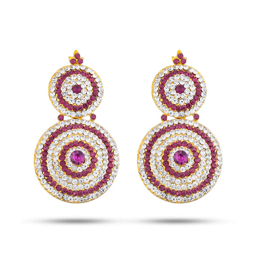 Stone earrings for Varalakshmi Vratam, traditional deity jewellery with intricate design