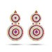 Stone earrings for Varalakshmi Vratam, traditional deity jewellery with intricate design