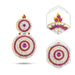 Stone Earring Pair - 3.5 x 1.75 Inches | Stud Earring/ Stone Karnapathiram for Deity/ 95 Gms Approx - Head & Face Accessories