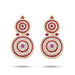 Stone Earring Pair - 4 x 2 Inches | Stud Earring/ Stone Karnapathiram for Deity/ 130 Gms Approx - Head & Face Accessories
