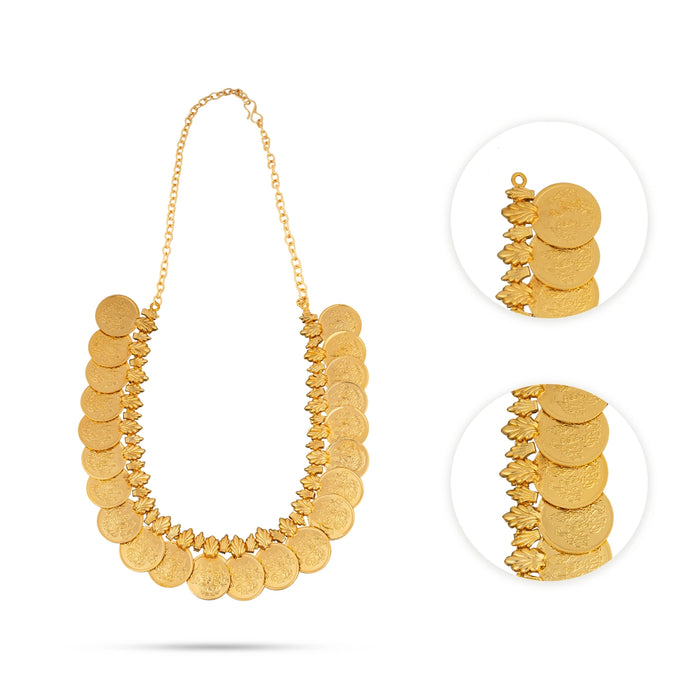 Kaasumala - 8 Inches | 25 Coins Kasumalai/ Artificial Jewellery/ Gold Polish Jewelry for Women - Ethnic Wear Accessories