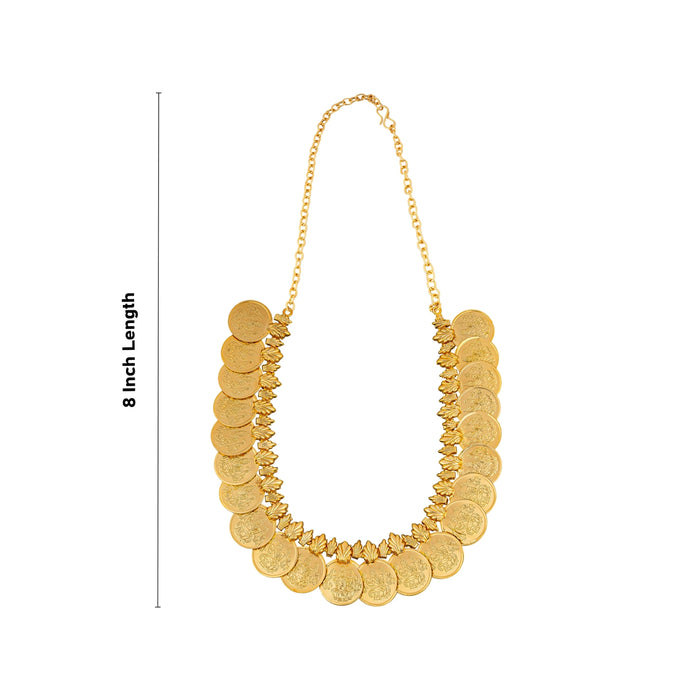 Kaasumala - 8 Inches | 25 Coins Kasumalai/ Artificial Jewellery/ Gold Polish Jewelry for Women - Ethnic Wear Accessories