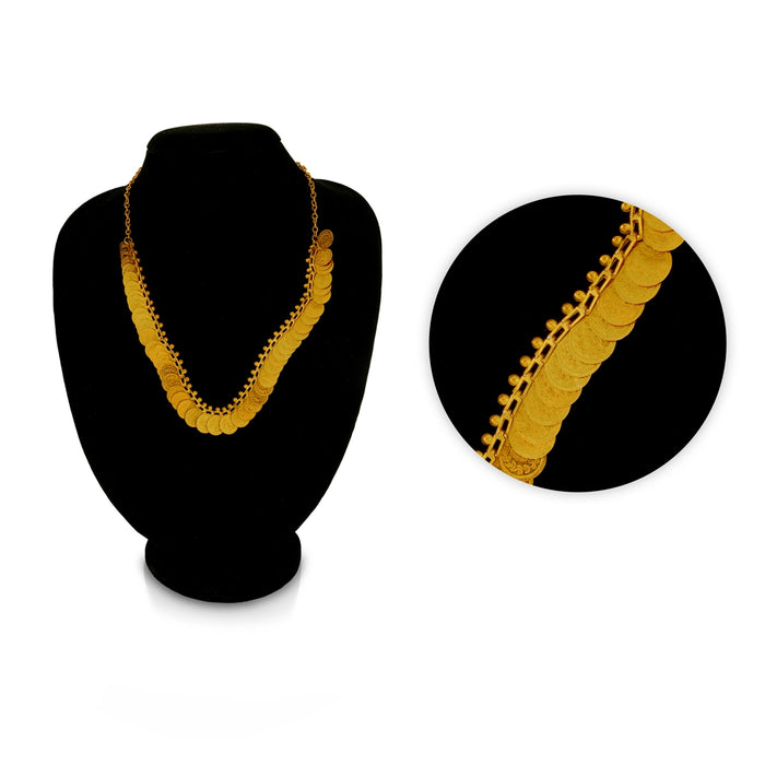 Kasumala - 10 Inches | 50 Coin Kasumalai/ Kaasu Maalai/ Artificial Jewellery for Deity