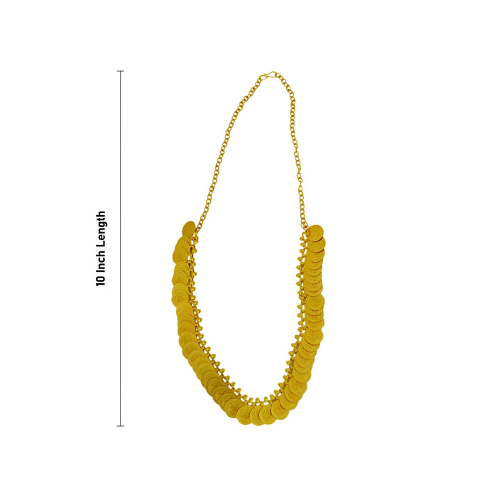 Kasumala - 10 Inches | 50 Coin Kasumalai/ Kaasu Maalai/ Artificial Jewellery for Deity