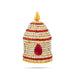 Half Crown - 3 x 2 Inches | Half Turban/ Half Kiridam/ Multicolour Stone Half Kireedam for Deity - Head & Face Accessories