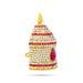 Half Crown - 3 x 2 Inches | Half Turban/ Half Kiridam/ Multicolour Stone Half Kireedam for Deity - Head & Face Accessories