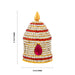 Half Crown - 3 x 2 Inches | Half Turban/ Half Kiridam/ Multicolour Stone Half Kireedam for Deity - Head & Face Accessories