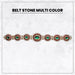 Stone Belt - 2.5 x 18 Inch | Waist Belt/ Hip Belt/ God Ornament/ Multicolour Stone Jewellery for Deity - Waist & Leg Accessories